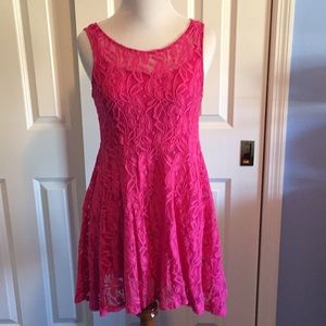 Pink Free People lace dress